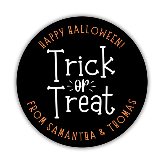 black round halloween gift tag, ShooFly Paper Co. Auburn, Alabama
