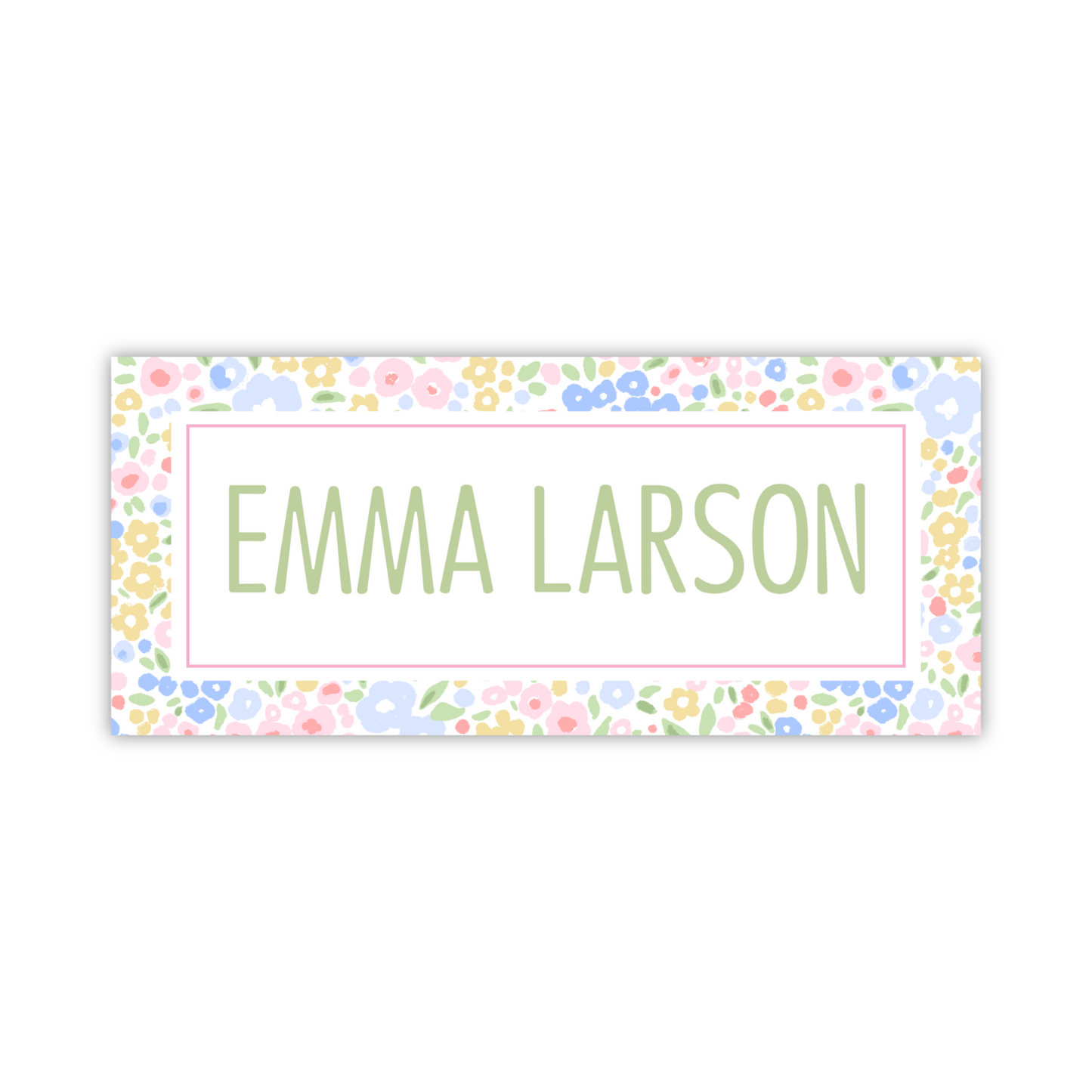 waterproof name labels, waterproof stickers, floral sticker, personalized waterproof sticker, ShooFly Paper Co.